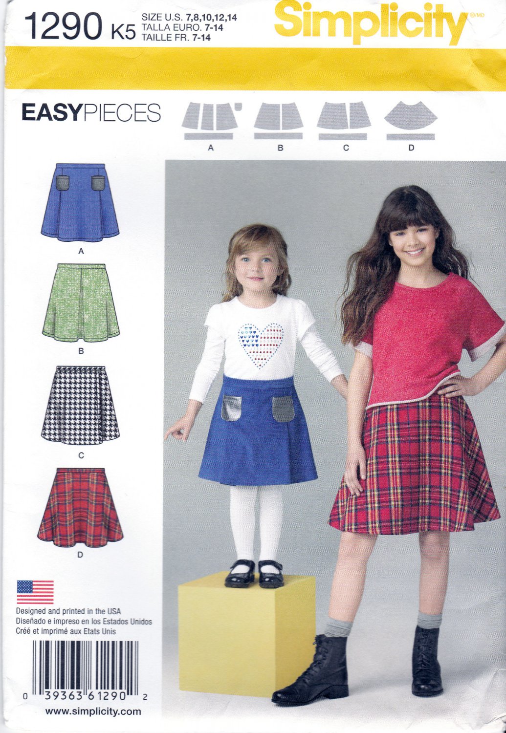 317 Craft Supply Sixties Size 6 Girl Child Vintage Sewing Pattern Set of Shorts Blouse & Skirt Women's Realm- Special pattern