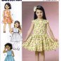 Butterick B6201 6201 Girls Dresses Summer Sewing Pattern Lined Bodice Kids Sizes 6-7-8