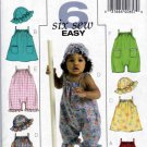 Butterick 4777 B4777 Infant Girls Sewing Pattern Childrens Dress Panties Jumpsuit Hat Baby Size OSZ