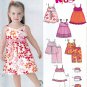 New Look 6396 Girls Toddlers Sewing Pattern Childrens 5 Looks Dress Pants Top Hat Kids Sizes 1/2 - 4