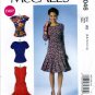 McCall's M7046 7046 Misses Tops Dresses Sewing Pattern Varying Sleeves Sizes 6-8-10-12-14 Easy Sew