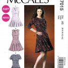 McCall's M7015 7015 Petite Misses Dresses Varying Sleeves Sewing Pattern Sizes 6-8-10-12-14 Easy Sew