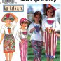 Simplicity 8507 Girls Sewing Pattern Childrens Pants Shorts Top Hat Headband Kids Sizes 5-6x