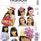 McCall's 6088 M6088 Girls Fashion Accessories Sewing Pattern Childs Headbands Hats Bag Kids Size OSZ