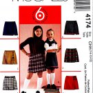 McCall's 4174 M4374 Girls Sewing Pattern Childrens Skorts Kids Sizes 7-8-10-12  Easy 6 Looks in One