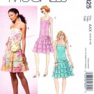 McCall's 4825 M4825 Misses or Miss Petite Sewing Pattern Ruffled Dresses Sleeveless Sizes 4-6-8-10
