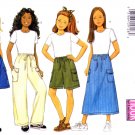 Butterick 5966 B5966 Girls Sewing Pattern Childrens Top Skirt Shorts Pant Sizes 7-8-10 Easy Sew