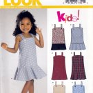 New Look 6332 Girls Sewing Pattern Childrens Dresses Kids Sizes 3-4-5-6-7-8 Easy Sew 6 Looks