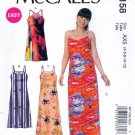 McCall's M7158 7158 Misses Spaghetti Strap Dresses Sewing Pattern Sizes 4-6-8-10-12 Easy Sew
