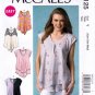 McCall's M7125 7125 Misses Loose Fitting Pullover Tops Sewing Pattern Sizes Xsm-Sml-Med Easy Sew