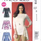 McCall's M7019 7019 Misses Pullover Knit Tops Sewing Pattern Sizes 6-8-10-12-14 Easy Sew