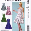 McCall's M7117 7117 Womens Misses Dresses Fitted and Flared Sewing Pattern Sizes 14-16-18-20-22