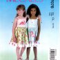 McCall's M7076 7076 Girls Sizes 6-7-8 Childrens Pullover Dress Shirred Back Sewing Pattern Kids