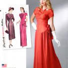 Simplicity 8249 Womens Misses Dress Gown 1940 Vintage Style Sewing Pattern Retro Sizes 14-22