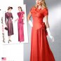 Simplicity 8249 Womens Misses Dress Gown 1940 Vintage Style Sewing Pattern Retro Sizes 14-22