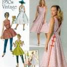 Simplicity 8085 Womens Back Wrap Dress Sewing Pattern 1950 Vintage Style Retro Size 14-16-18-20-22
