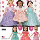 Simplicity 1135 or S0673 Crafts 18" Doll Clothes Sewing Pattern Dress Shrug Tiara Style Var OSZ
