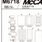 McCall's M6718 6718 Crafts 18" Doll Bedding Sewing Pattern with Side Table Bed Lamp Instructions OSZ