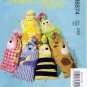 McCall's M6574 6574 Crafts Sack Animals Sewing Pattern Children Frog Dog Cow Bee Cat Monkey Size OSZ