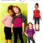 Butterick B5913 5913 Girls Pullover Tops Leggings Easy Sewing Pattern Sizes 2-3-4-5 Varying Sleeves