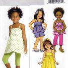 Butterick B5020 5020 Girls Tops Dress Pants Shorts Leggings Childrens Sewing Pattern Sizes 2-3-4-5