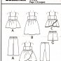 Butterick B5020 5020 Girls Tops Dress Pants Shorts Leggings Childrens Sewing Pattern Sizes 2-3-4-5