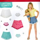 Simplicity 8401 Girls American Girl Brand Shorts and 18" Doll Shorts Sewing Pattern Kids Sizes 3-6