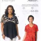 Butterick B6187 6187 Misses Pullover Tops Sewing Pattern Partially Fitted Sizes Xsm-Sml-Med-Lrg-Xlg