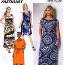 Butterick B6210 6210 Womens Petite Dress Sewing Pattern Loose Fit Pullover Sizes 18W-20W-22W-24W