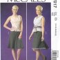 McCall's M7017 7017 Womens Misses Tops Skirts Belts Sewing Pattern Sleeveless Sizes 14-16-18-20-22