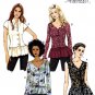 Butterick B6095 6095 Misses Tops Sewing Pattern Front Button Varying Sleeves Sizes 6-8-10-12-14