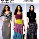 Butterick B6180 6180 Misses Long Knit Skirts Sewing Pattern Sizes Xsm-Sml-Med Foldback Waistband