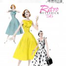 Butterick B5603 5603 Misses Dress Retro 1956 Style Flared Skirt Sewing Pattern Sizes 6-8-10-12