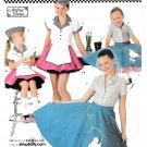 Simplicity 3836 Girls Costume Sewing Pattern Poodle Skirts Soda Fountain Outfits Child Sizes 3-4-5-6
