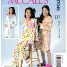 McCall's M7045 7045 Girls Robe Belt Top Dress Pants Pajamas Sewing Pattern Child Sizes 7-8-10-12-14