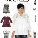 McCall's M7095 7095 Misses Pullover Tops Tunics Sewing Pattern Loose Fitting Sizes Xsm-Sml-Med