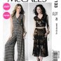 McCall's M7133 7133 Misses Petite Mock Wrap Top Pants Jumpsuit Easy Sewing Pattern Size 6-8-10-12-14