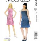 McCall's M7152 7152 Misses Pullover Dresses Close Fit Sleeveless Sewing Pattern Sizes 6-8-10-12-14