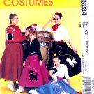 McCall's M6234 6234 Girls Costume Sewing Pattern Jacket Skirt Top Scarf Sizes CJ 10-12-14