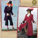 Simplicity 2333 Mens Costumes MadHatter Captain Hook Sewing Pattern Sizes XS-S-M