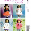 McCall's M7031 7031 Clothes 18" Doll Magician Doctor Nurse Coat Crafts Sewing Pattern Sizes OSZ