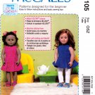 McCall's M7105 7105 Clothes and Furniture 18" Doll Easy Crafts Sewing Pattern Sizes OSZ
