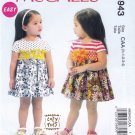 McCall's M6943 6943 Toddlers Pullover Dresse Sewing Pattern Size 1/2-1-2-3-4