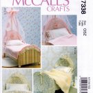 McCall's M7338 7338 Doll 18" Bed Accessories Crafts Sewing Pattern Sizes OSZ
