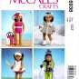 McCall's M6938 Clothes 18" Doll Sports Skater Skiing Tennis Bathing Crafts Sewing Pattern Sizes OSZ