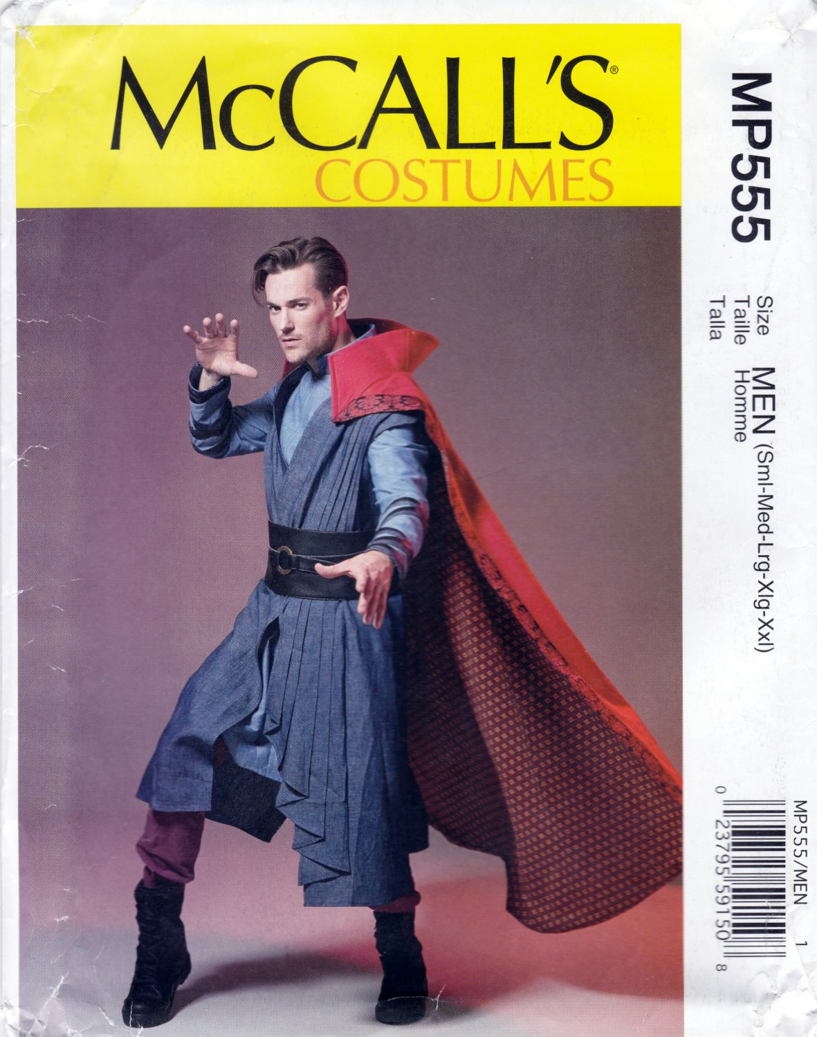 McCall's MP555 or M7676 Mens Cosplay Costume Vest Tunic Cape Belt Sewing Pattern Sizes Sml-Xxl