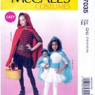 McCall's M7035 7035 Girls Character Costumes Capes and 18" Doll Outfit Sewing Pattern Sizes 7-14