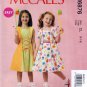 McCall's M6876 6876 Girls Dresses Petticoats Kids Tie Waist Sewing Pattern Sizes 6-7-8