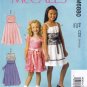 McCall's M6880 6880 Girls Dresses Lined Sash Kids Sewing Pattern Sizes 3-4-5-6