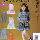 McCall's M7008 7008 Girls Jumpers Princess Seams Kids Sewing Pattern Sizes 2-3-4-5